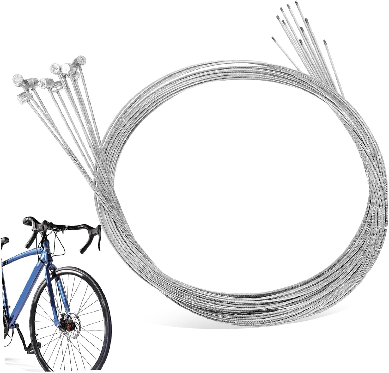 10pcs Bike Brake Cable Kit Includes Housing Shift Cable for Road Easy Replacement Essential for Bike Maintenance