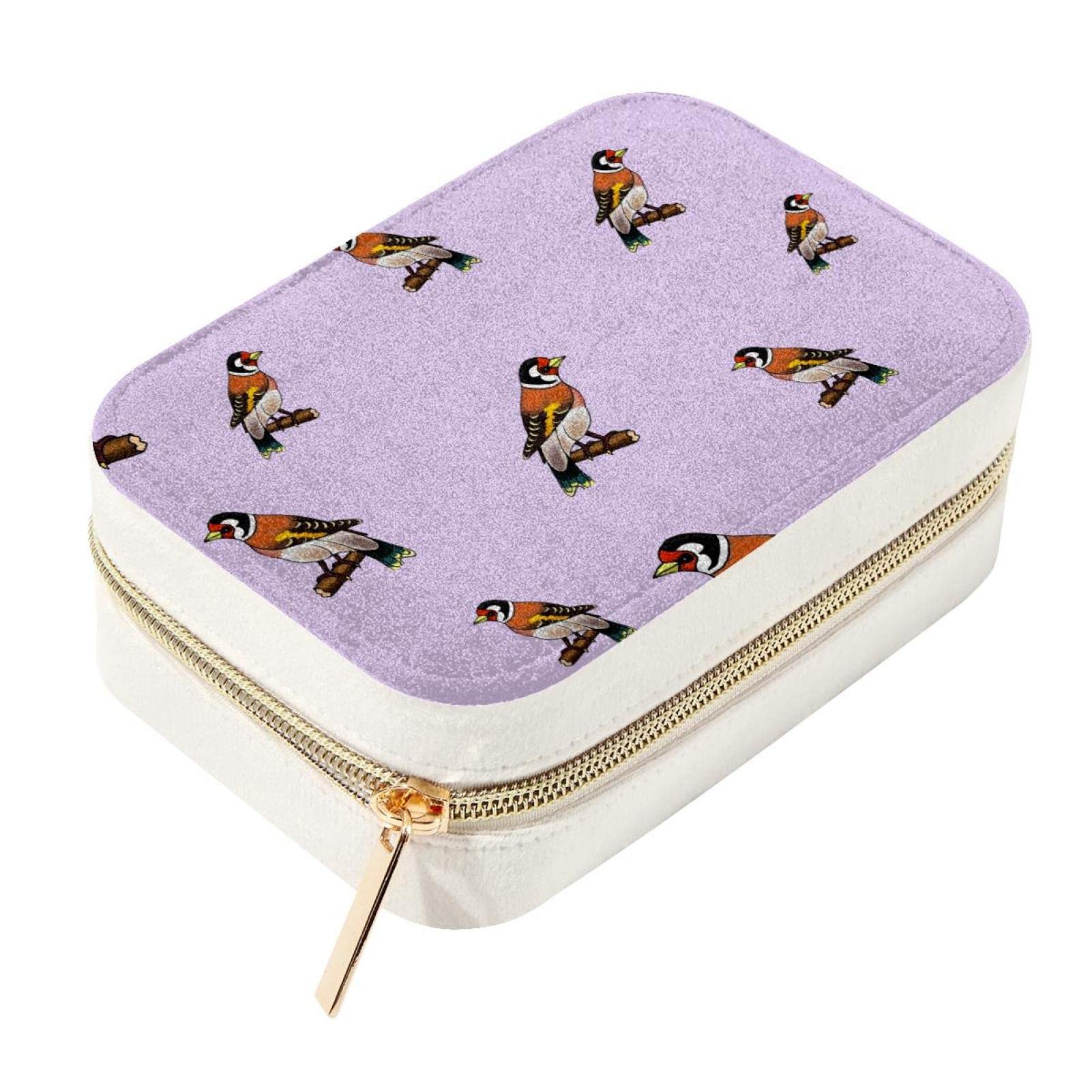 Boîte à bijoux de voyage oiseau en velours, l'écrin haut de gamme