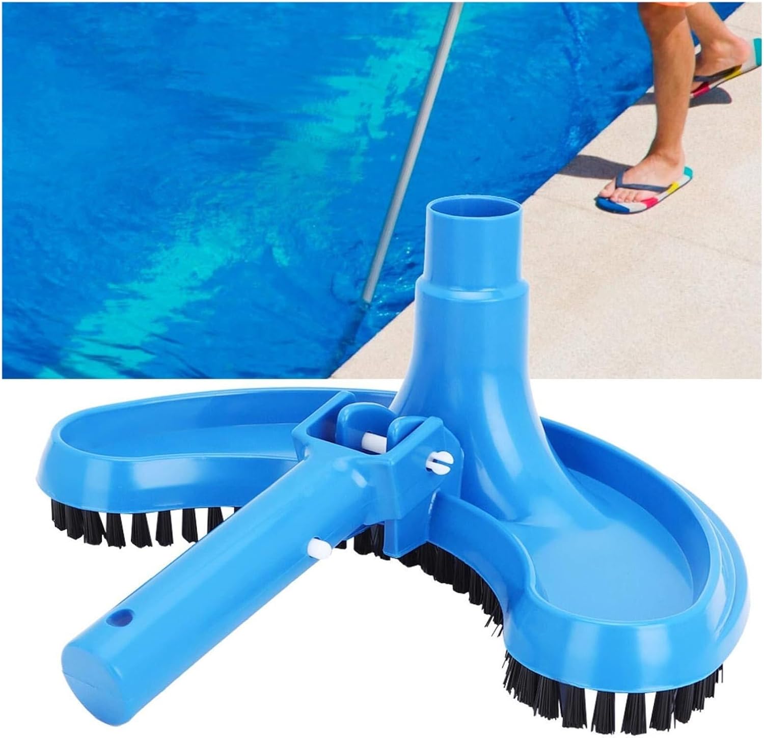 Flexible Half Moon Pool Vacuum Head for Inground Pools, Easy to Use Cleaning Accessory with 3cm Hose Connection