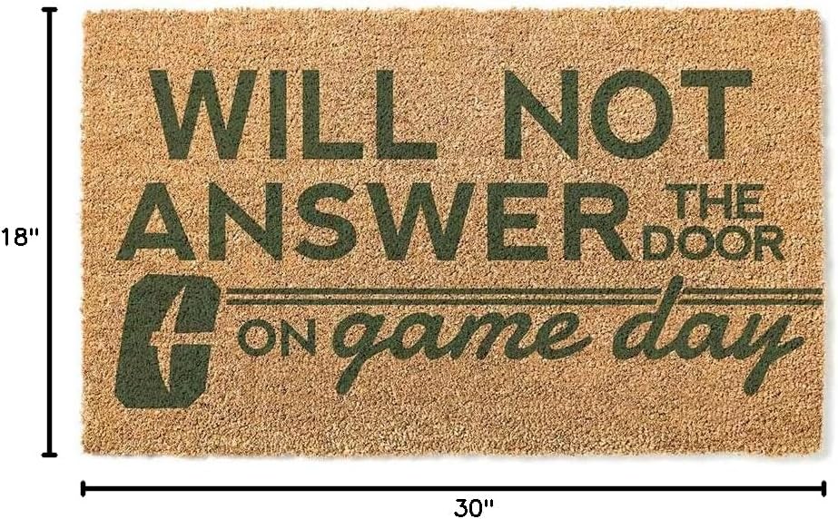 KH Sports Fan Will Not Answer on Gameday Coir, 18x30 Inches, Outdoor Rug Display Your Team Spirit with This Unique North Carolina Charlotte 49ers Doormat, Multi