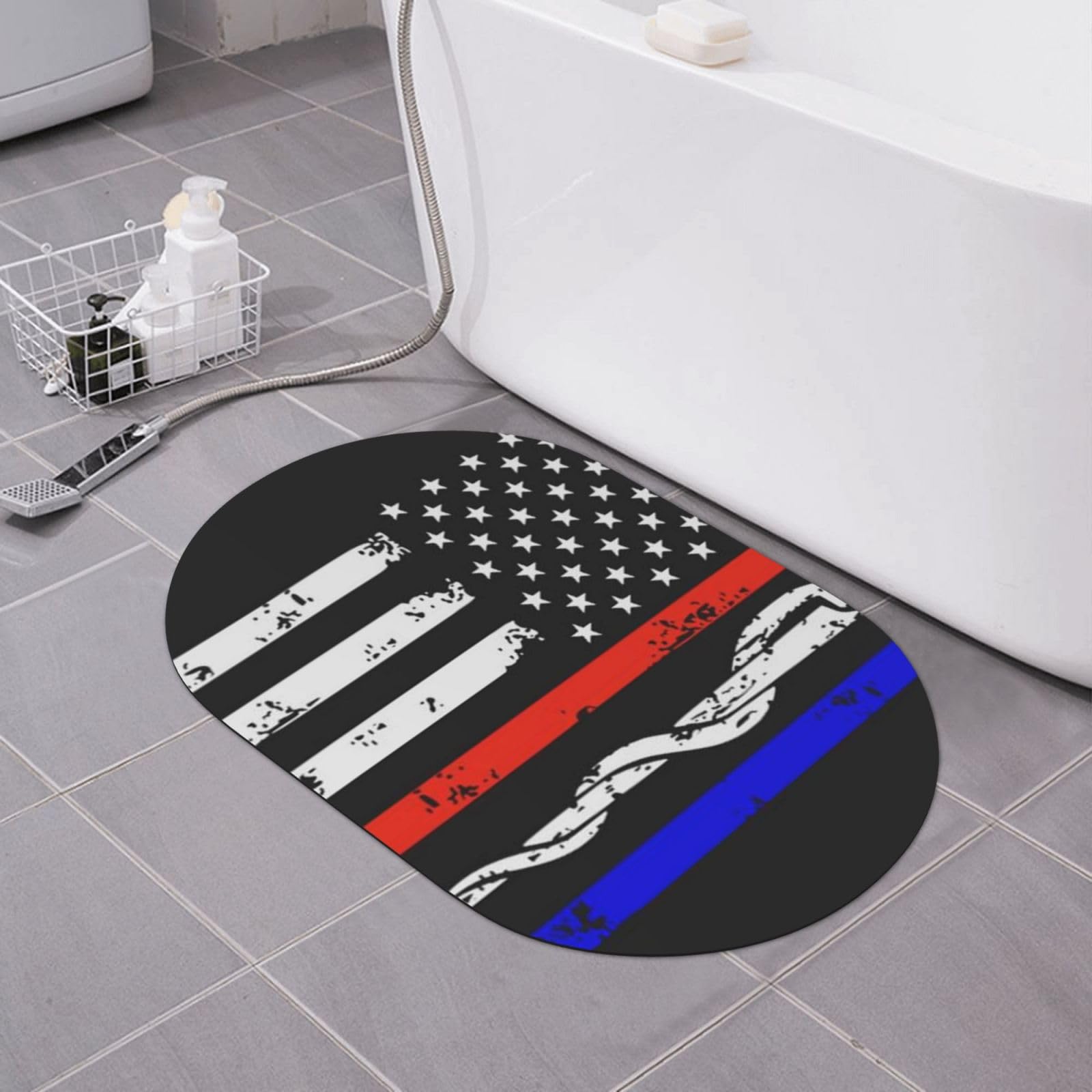 Tapis de bain antidérapant rayures rouges fini les glissades en cuisine