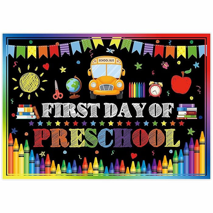 Buy Allenjoy 7x5ft Back to School Backdrop for Kids Children First Day