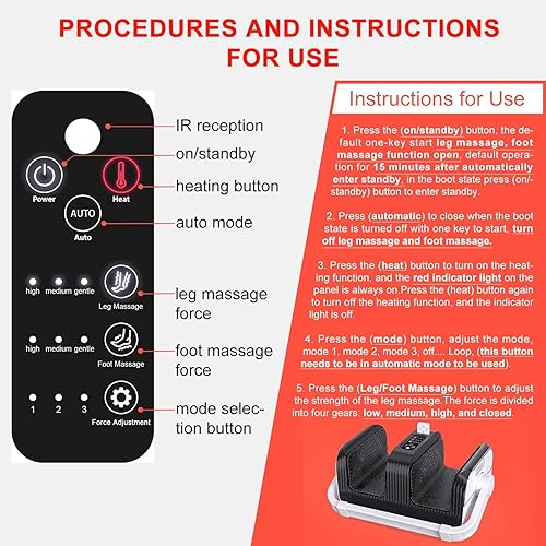 Miniatura 2 de Máquina masajeadora de pies Shiatsu con calor, aumenta la circulación del flujo sanguíneo, masajeador profundo de pantorrillas, regalos para