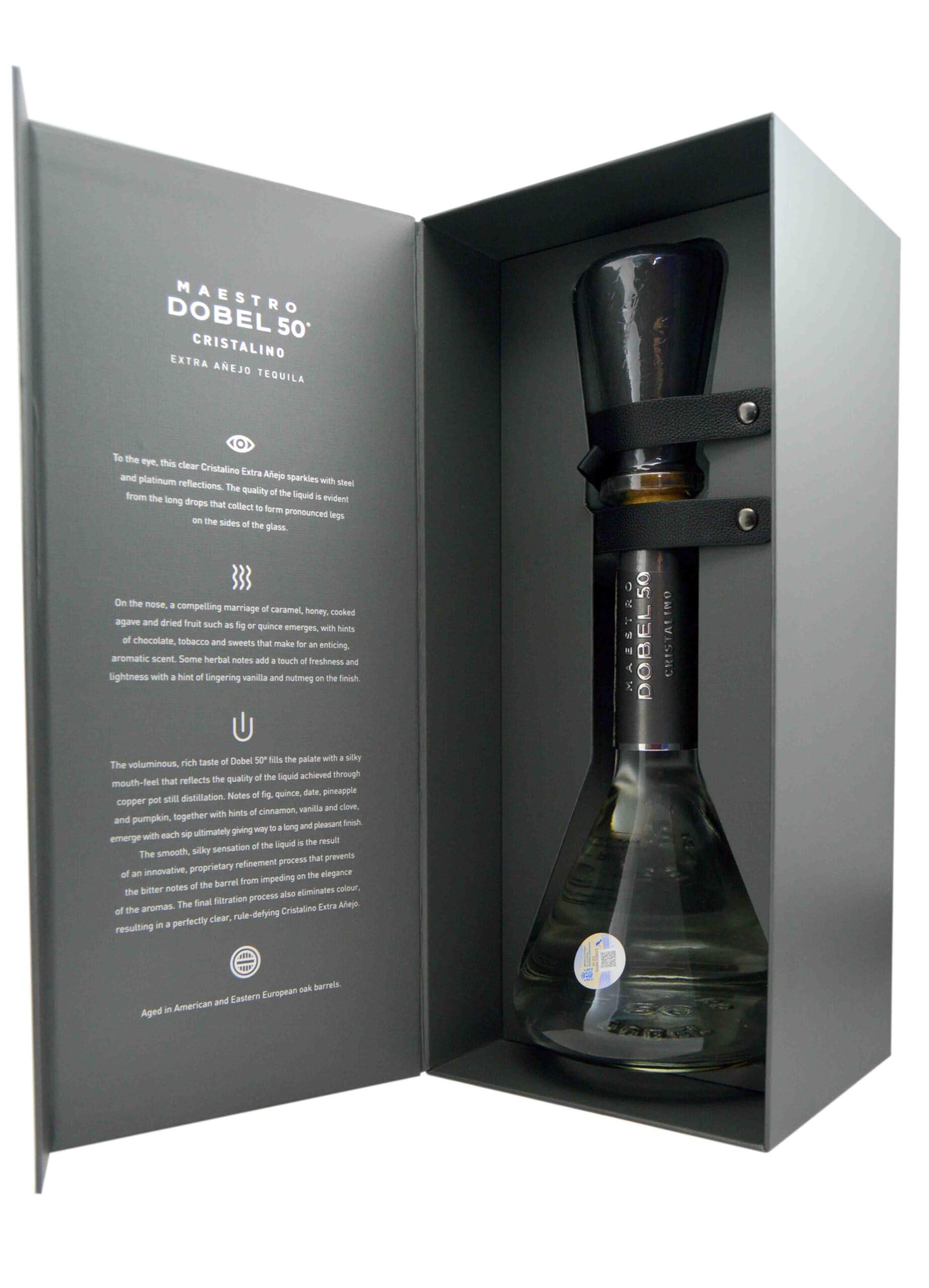 TEQUILA MAESTRO DOBEL 50 CRISTALINO EXTRA AÑEJO 0,7 L