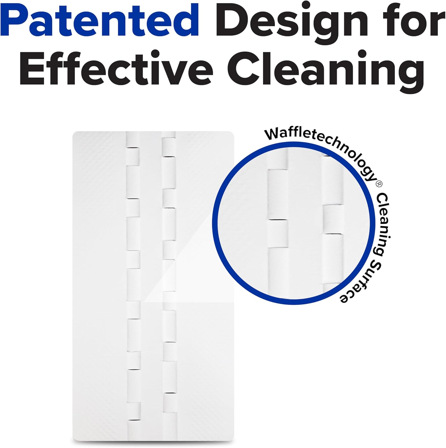 Close-up of Waffletechnology cleaning card texture