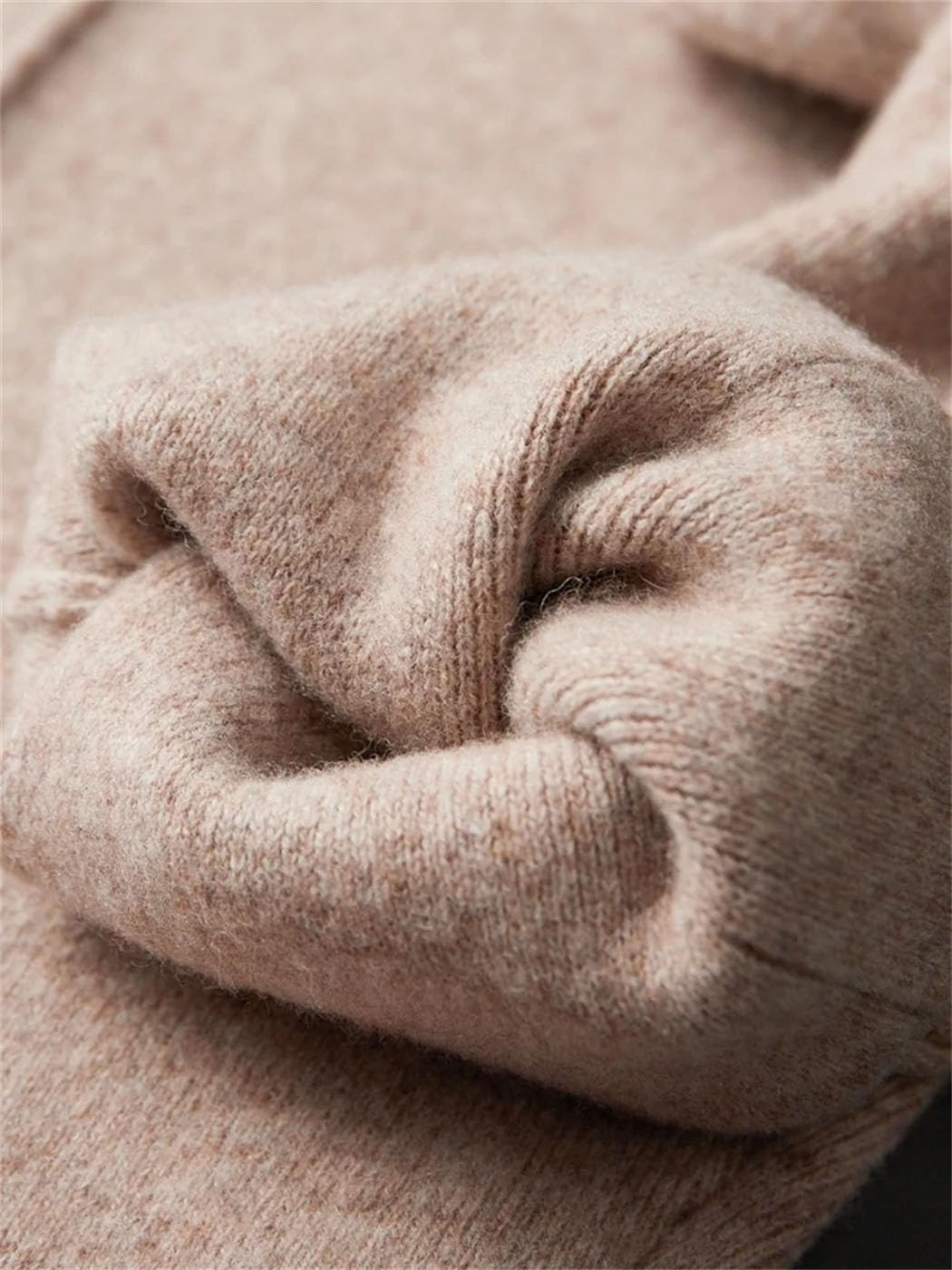 Men's 100% Merino Wool Knit Pants Winter Thicken Warm Soft Sweatpants Elastic Waist Drawstring Small Leg Pants