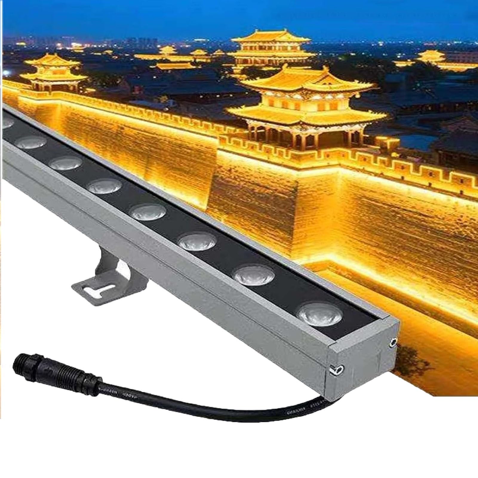 Luces LED exteriores tipo bañador de pared foco rectangular impermeable IP65 luz diurna 7