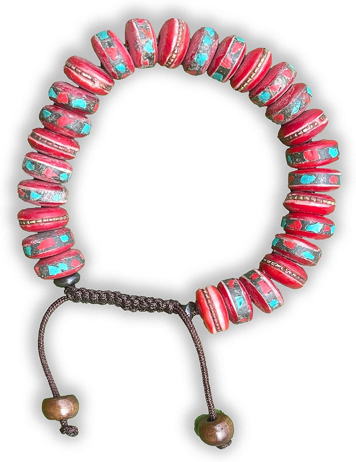 チベットの手、チベットの祈りの数珠、埋め込みメディシンブレスレット