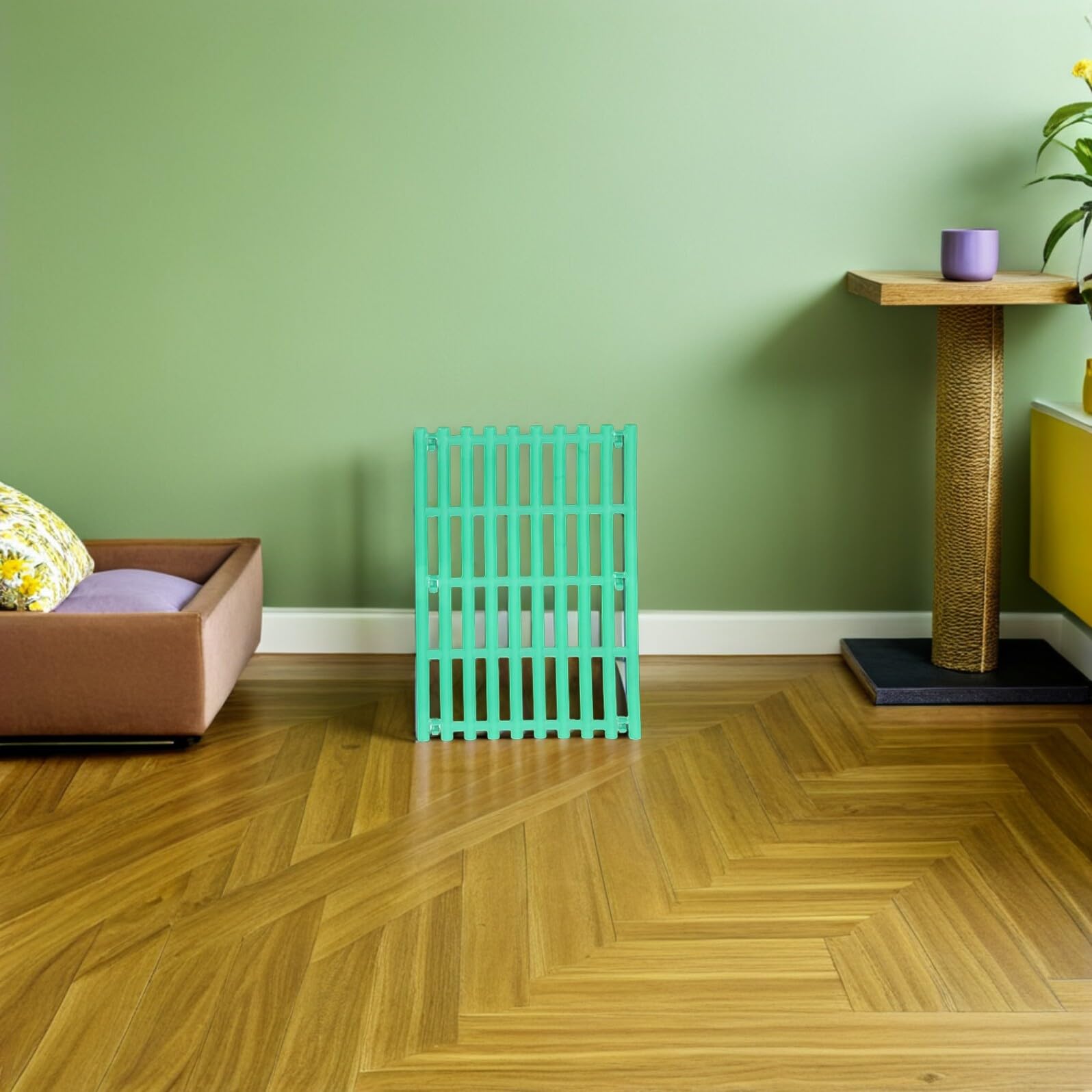 VILLCASE Tappetini Assorbenti per Animali Domestici 4 Unitá in Plastica Verde per Gabbia Coniglio, Resistenti all'Usura e Facili da Pulire, per Cunicoli e Piccoli Animali