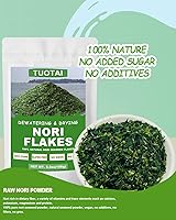 Vista 3 de Copos de Nori crudos, copos de algas verdes Nori, copos de algas 100% puras, veganos, sin aditivos, sin OMG