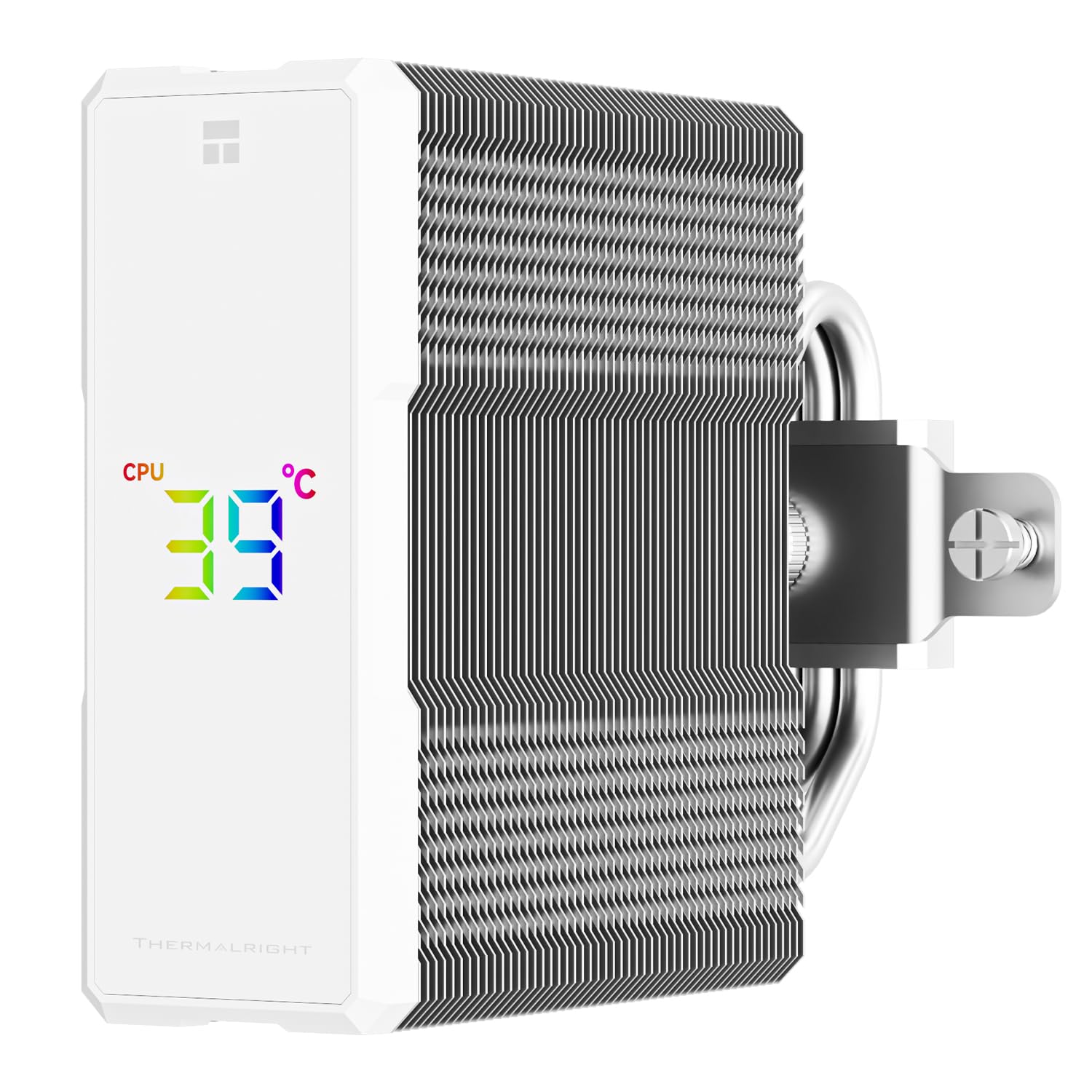 Thermalright Assassin X 120R Refroidisseur de processeur numérique ARGB blanc, couvercle supérieur à écran numérique, ventilateur silencieux PWM, refroidisseur d'air pour processeur, refroidissement