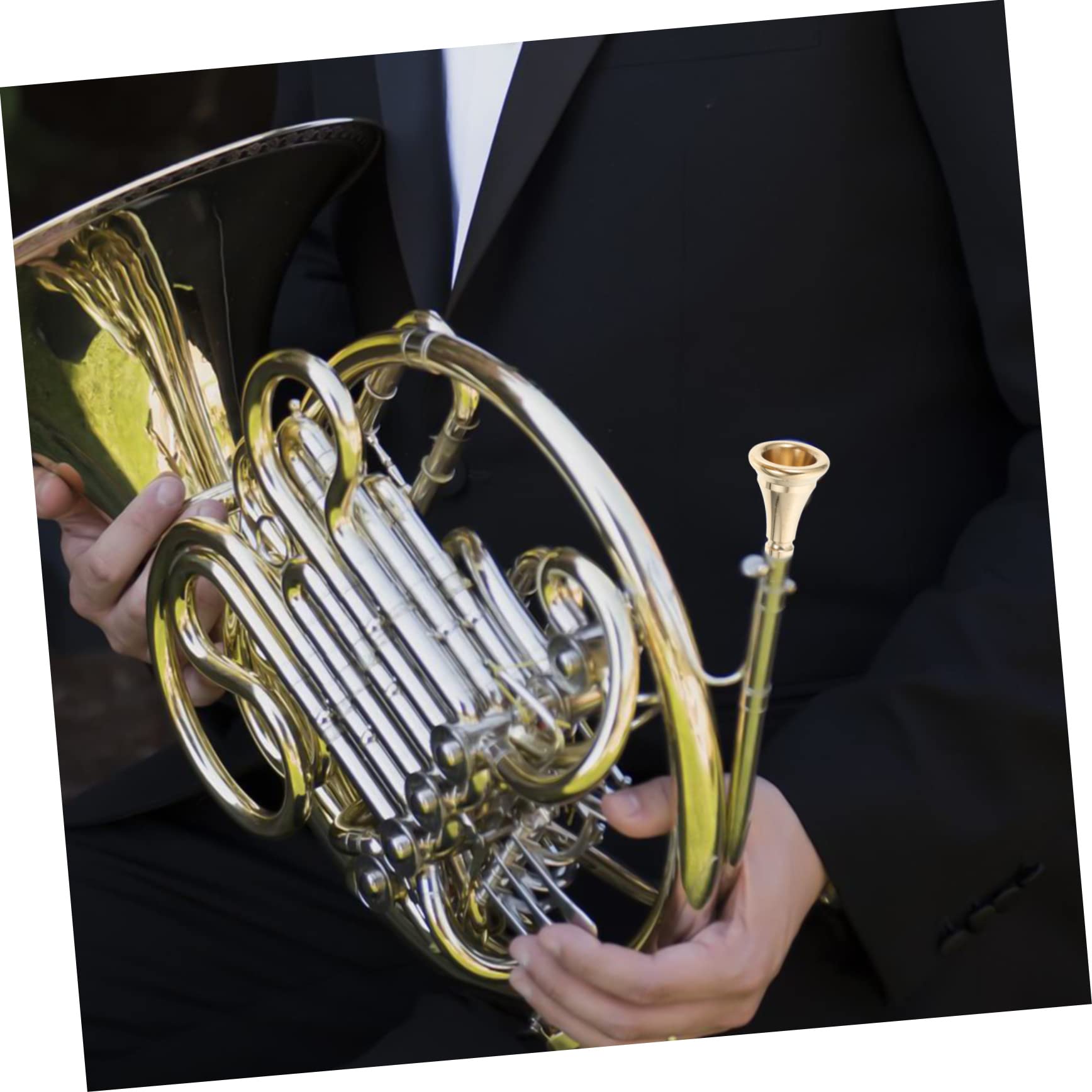 Totority 2pcs Innovative Horn Mouth Piece Musical Instruments Accessories Easy to Use Maintain Suitable for Levels of Players