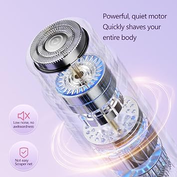 Body Hair Trimmer Women's Bikini Trimmer, Beard Eyebrow Shaver, Intimate Body Trimmer, Body Trimmer for Ears, Beard, Intimate Areas, Legs, Face(Color:Purple)
