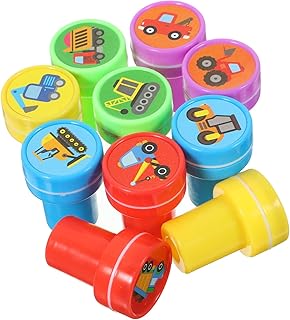 VANZACK 10 pièces Voiture de Construction Jouets Garçon Fille pour Fêtes Danniversaire Motifs Colorés et Compact