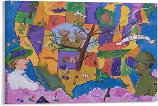XINLI Robert Colescott 1919 Posters for Room Aesthetic Art Classic Painting Home Decor Poster Wall Art Hanging Picture Print Bedroom Decorative Painting Posters Room Aesthetic 08x12inch(20x30cm)