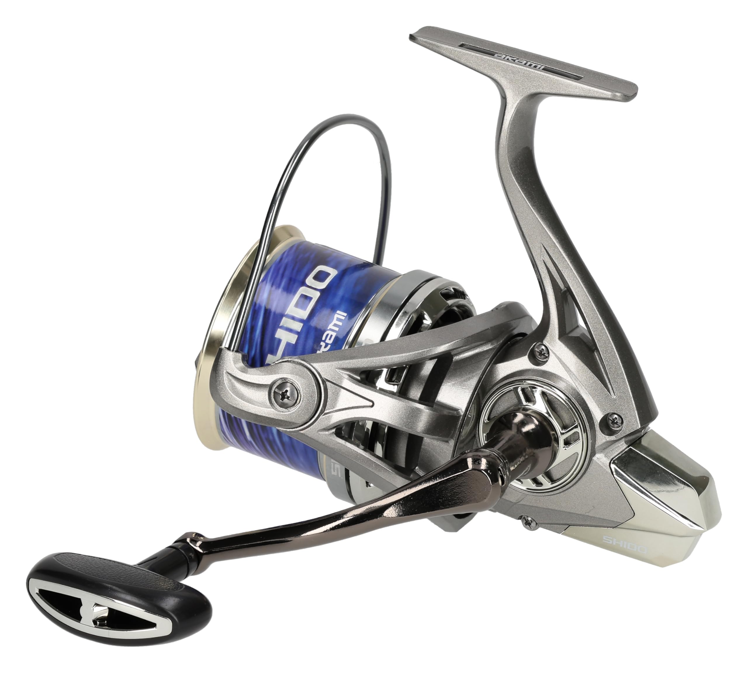 Akami Shido - Carrete Surf Casting 8000 10000 con doble bobina de aluminio, 7 + 1 rodamientos, oscilación lenta, Max Drag 15 kg, arco reforzado