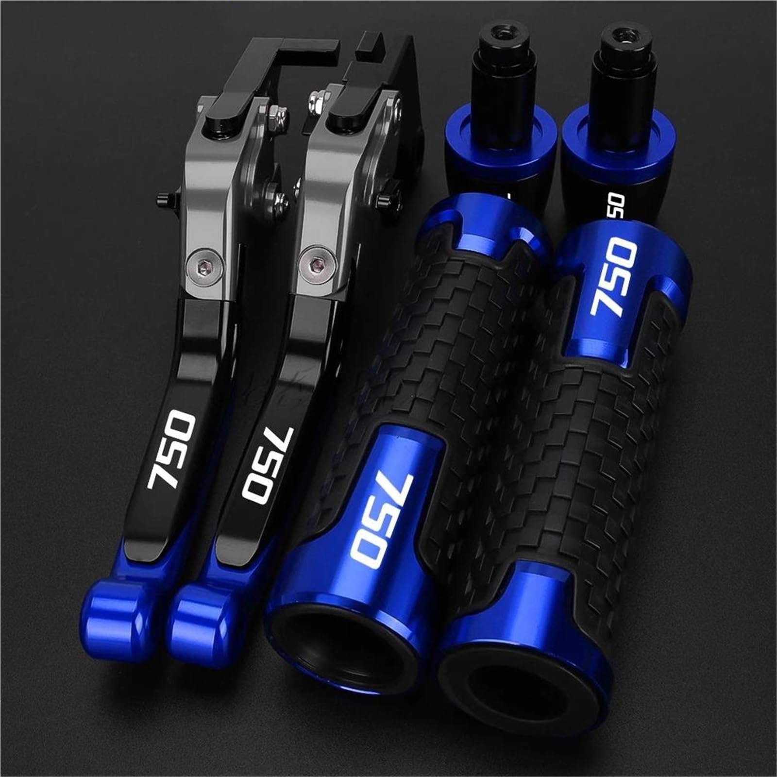 Tgvselpj Blue 4 Motorcycle Part Motorcycle Brake Adjustable Clutch Levers Handbrake Hand Grips Folding Bar End Caps For Suzuki Gsxr750 Gsx-R750 2004-2005(Blue 4)