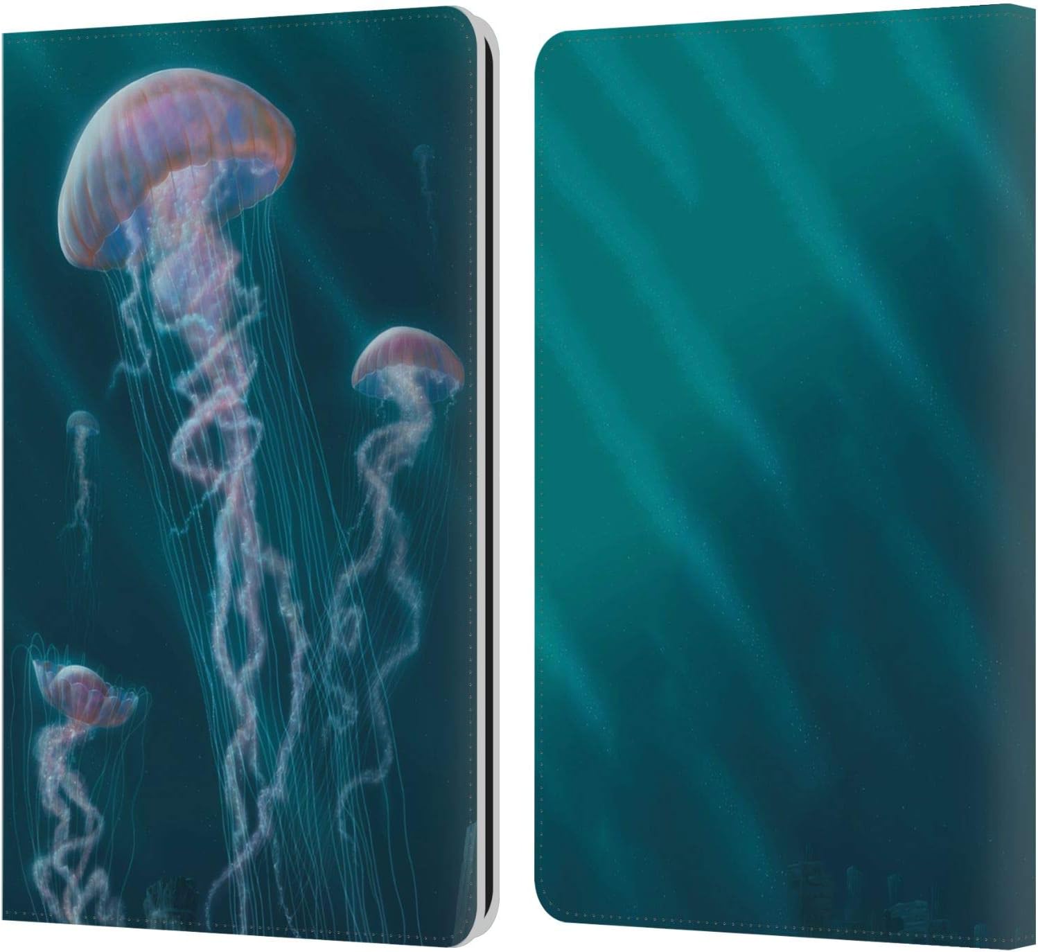 Head Case Designs Officially Licensed Vincent HIE Seal Underwater Leather Wallet Case Compatible with Kindle Paperwhite 1/2 / 3