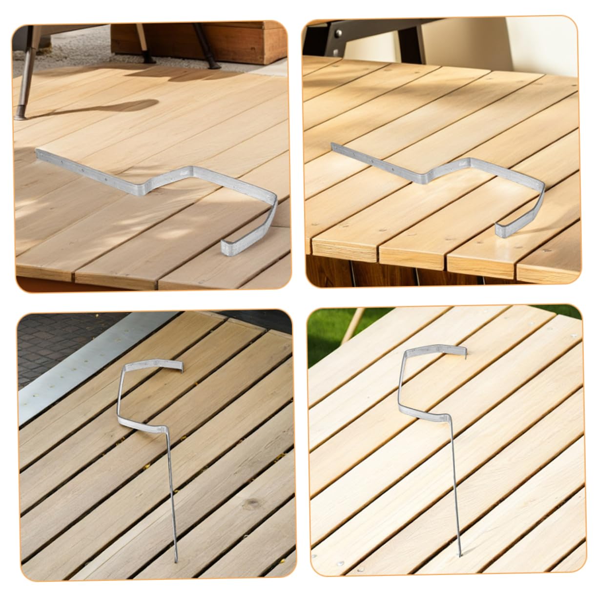 SHINEOFI 4pezzi Staffa Per Grondaia Da Tetto in Metallo Robusta Staffa Di Supporto Per Grondaie Per Drenaggio Stabile e Efficiente