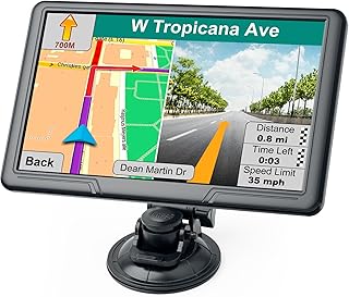 9 Inch GPS Navigator for Car with Lastest 2025 Map, Free Lifetime Update, Car GPS Navigation System for Truck Commercial Drivers, Support ZIP&POI Search, Voice Guidance, Speedcam Speedlimit Alerts, FM