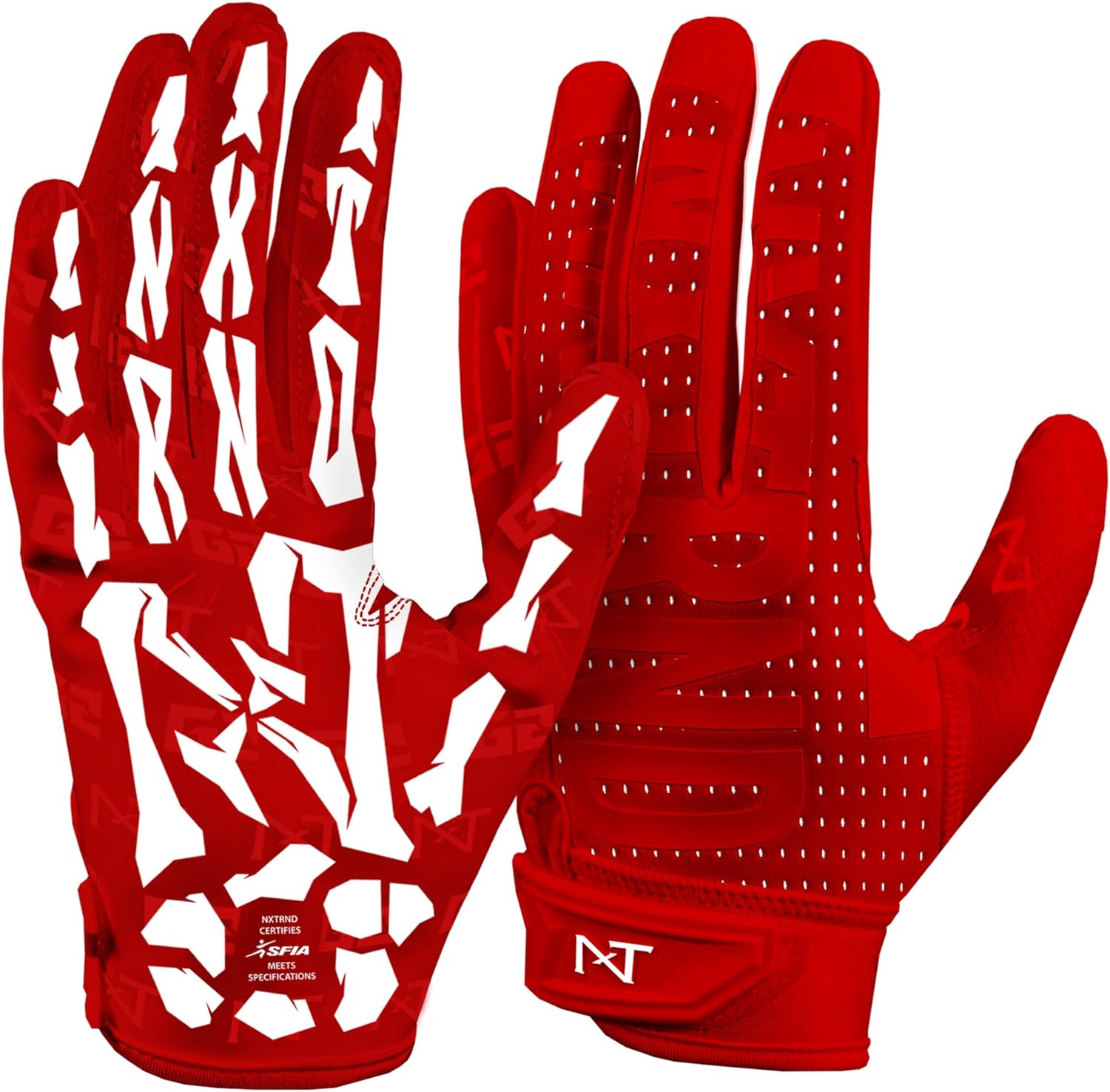 Nxtrnd Skeleton G2 Pro Football Gloves, Men's Ultra Sticky Elite Receiver Gloves