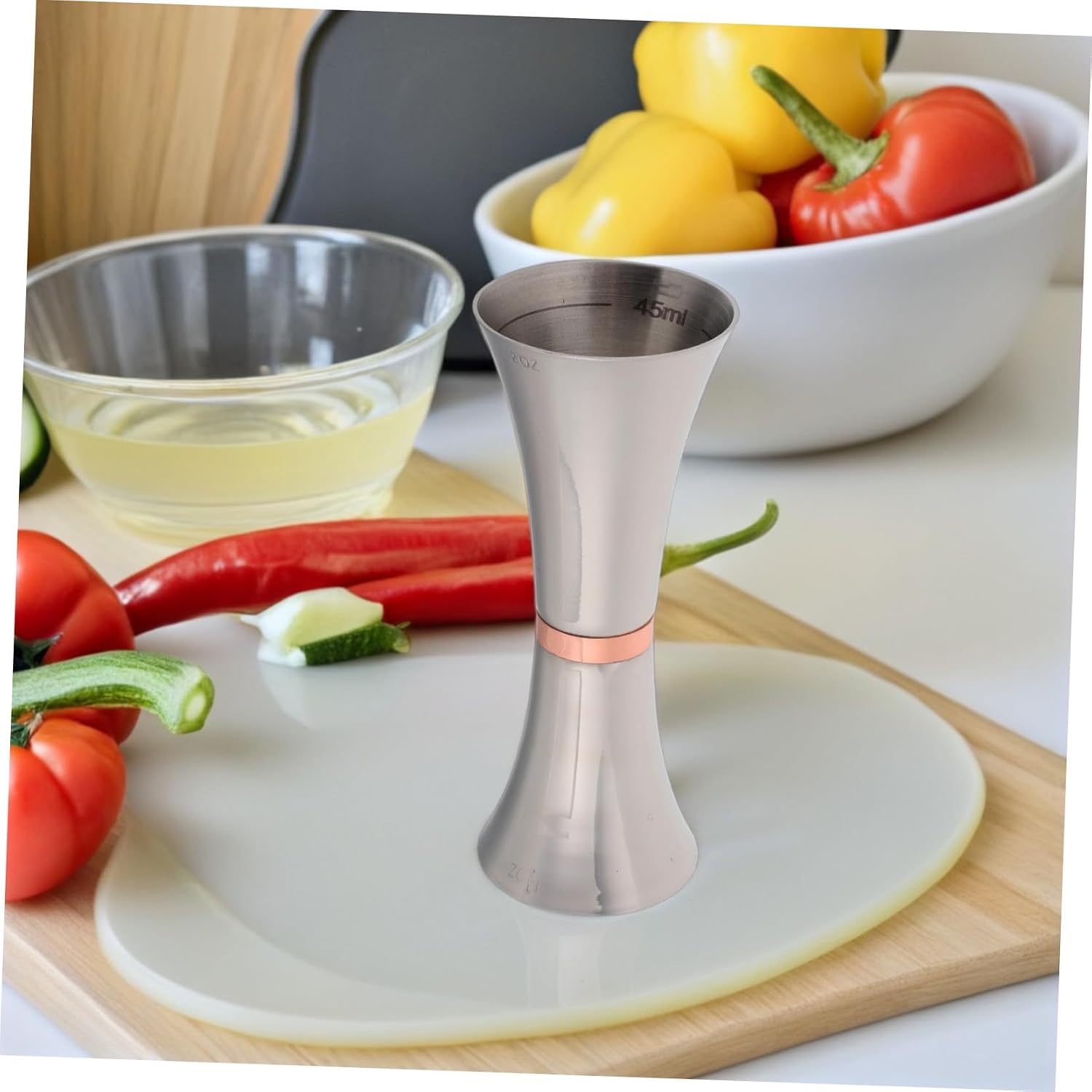 Stainless Steel Measuring Cup Dual-head Jigger Measuring Cup for Wine Bartender Tool Dishwasher Safe