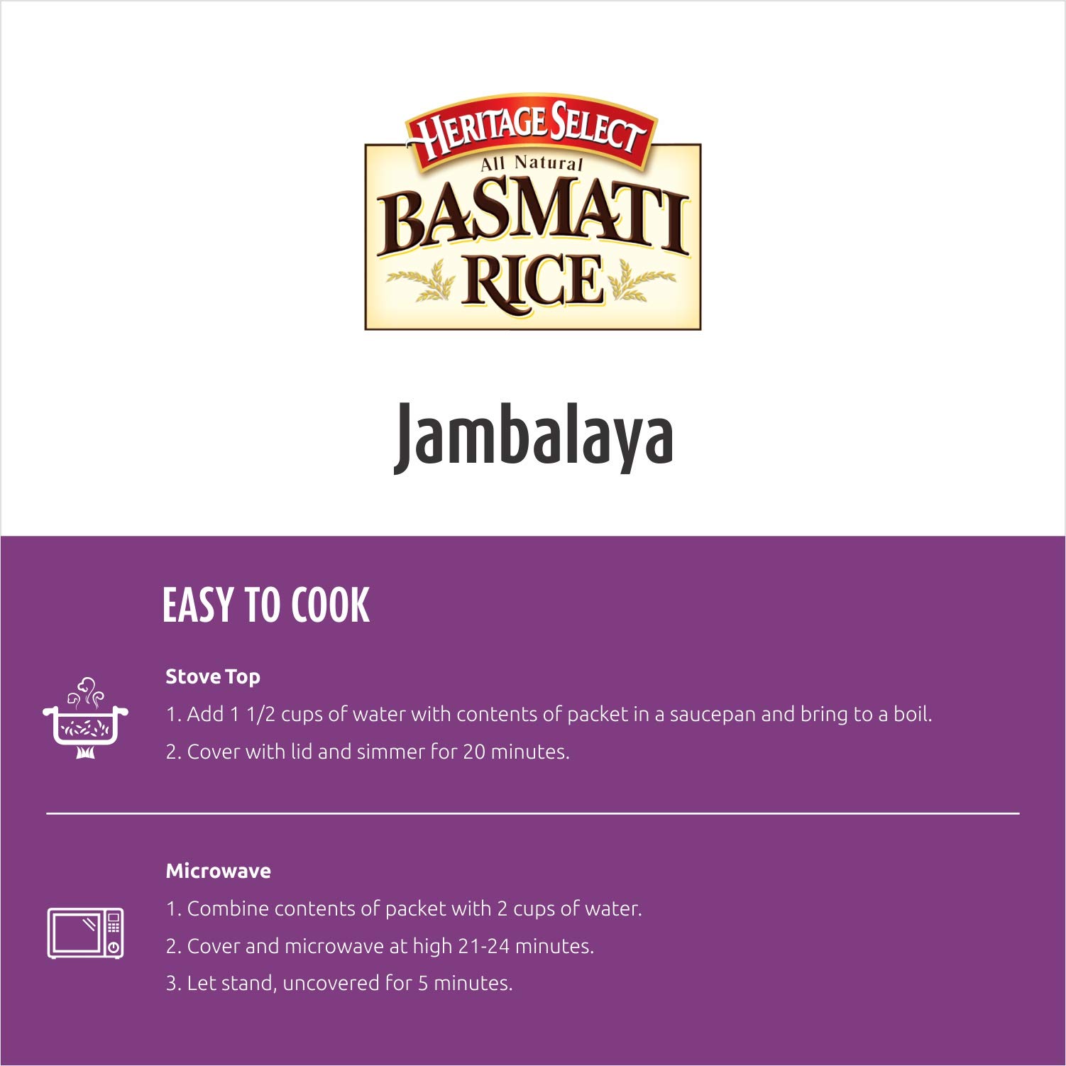 Heritage Select Premium Basmati Rice Jambalaya 6.5oz Box (6Pack