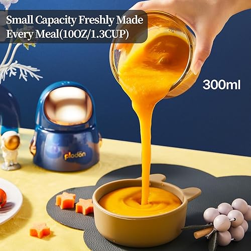 Miniatura 3 de Plodon Special Fun - Máquina de alimentos para bebés eléctrica de 6 cuchillas de 3 segundos directamente fresca para alimentos para bebés de súper