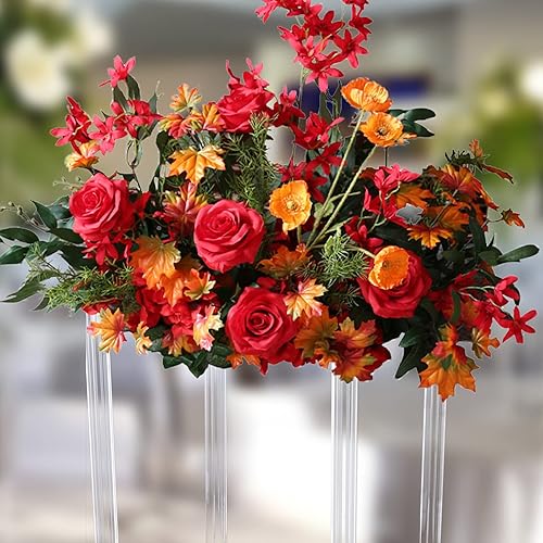 Miniatura 6 de Soporte de flores transparente, 40 pulgadas de alto 10 pulgadas de diámetro. Decoración de boda, centro de mesa, jarrón de piso de acrílico