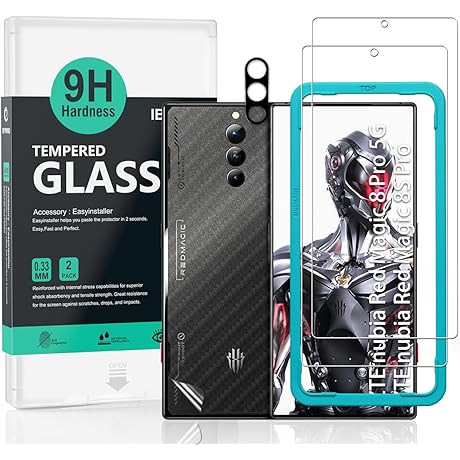 Ibywind Screen Protector for Redmagic 8 Pro Titanium/8S Pro, [2-Pack] Tempered Glass...