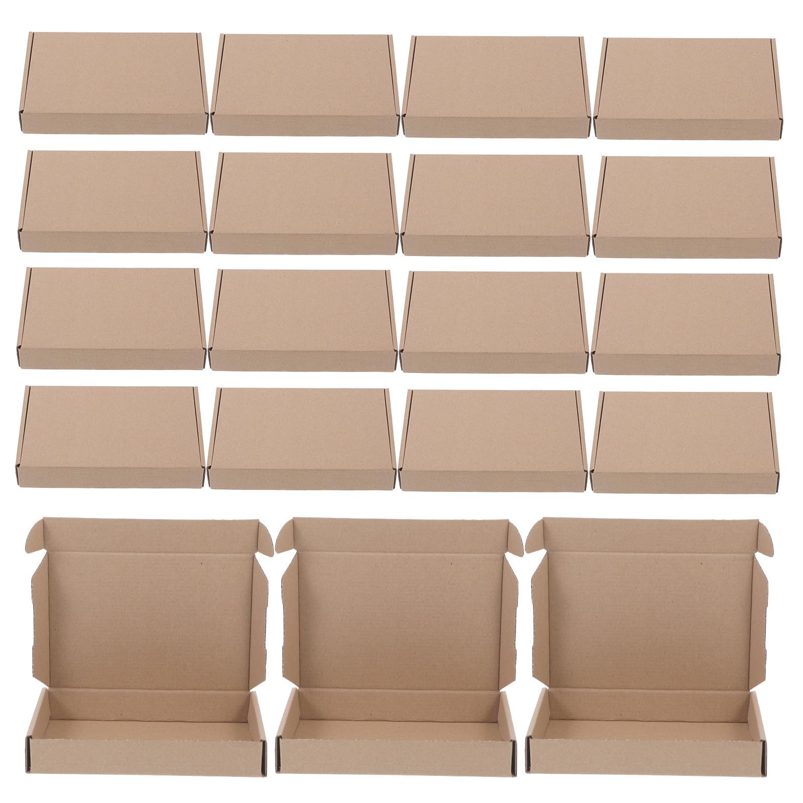 Caja de papel kraft NUOBESTY para embalaje de mantas y sobres con 25 piezas color caqui