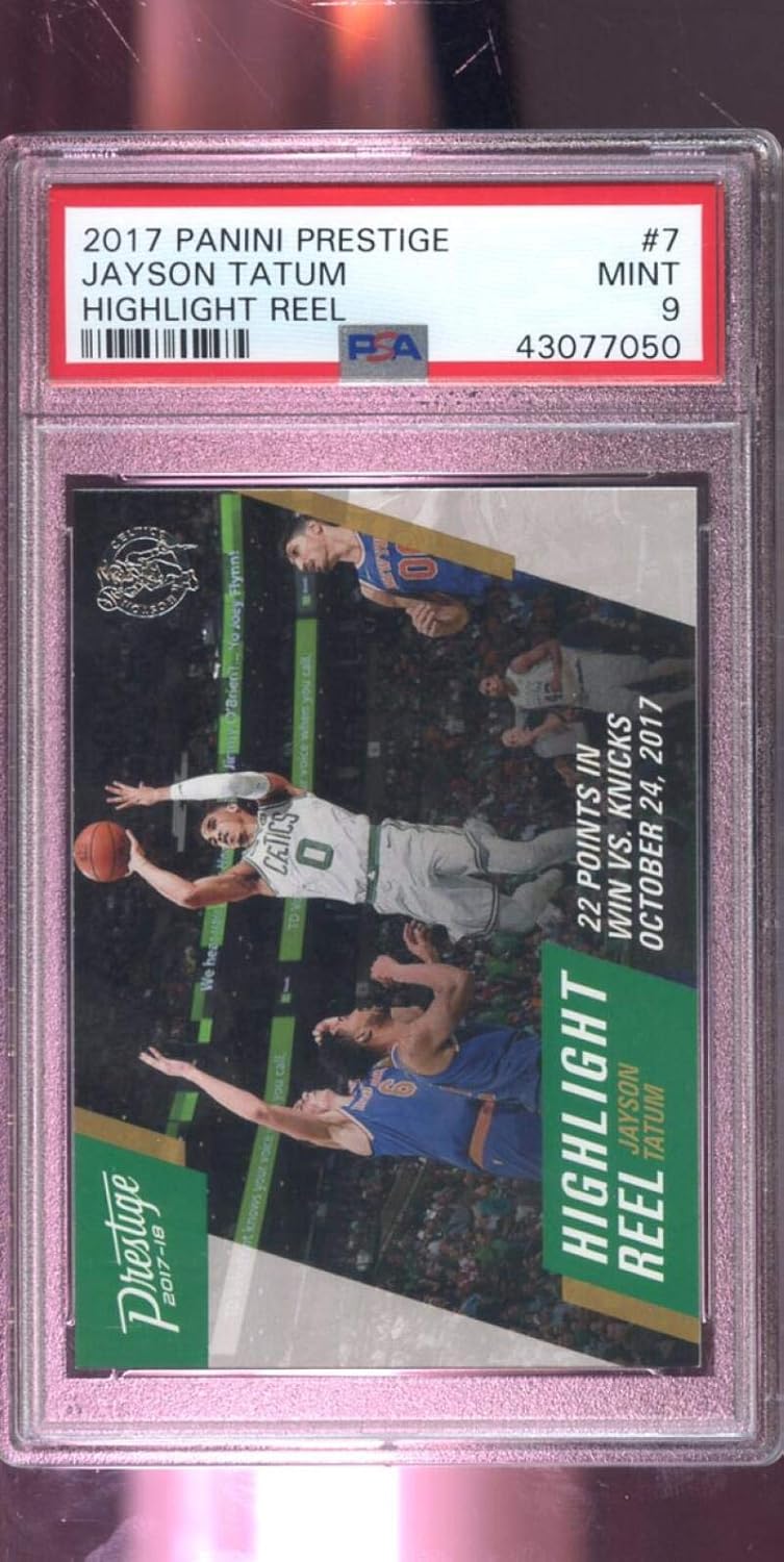 2017-18 Jayson Tatum #7 Panini Prestige Highlight Reel Boston Celtics ROOKIE RC MINT PSA 9 Graded NBA Basketball Card