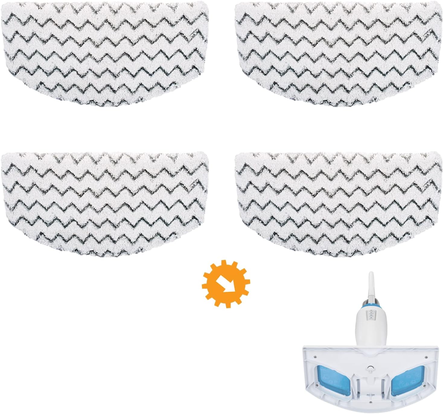 - 4 Pack Microfibre Scrubby Pads for Bissell Powerfresh 1940 Steam Mop Pads Replacement