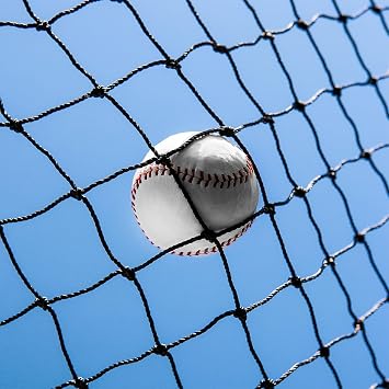 Aoneky 10x10ft Baseball Backstop Net - 2mm Professional Nylon Practice Barrier for Batting Cages, Field & Soccer Training