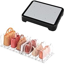 Adjustable Purse Organizers for Closet, Clear Handbag Shelf Dividers+Non-Slip Step Stool for Elderly, Indoor/Outdoor Non-Slip Step Platform Assistive Devices for Adults and Elderly
