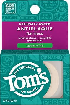 Toms of Maine Floss Flat-Anti Plaque Spearmint 32 yd String