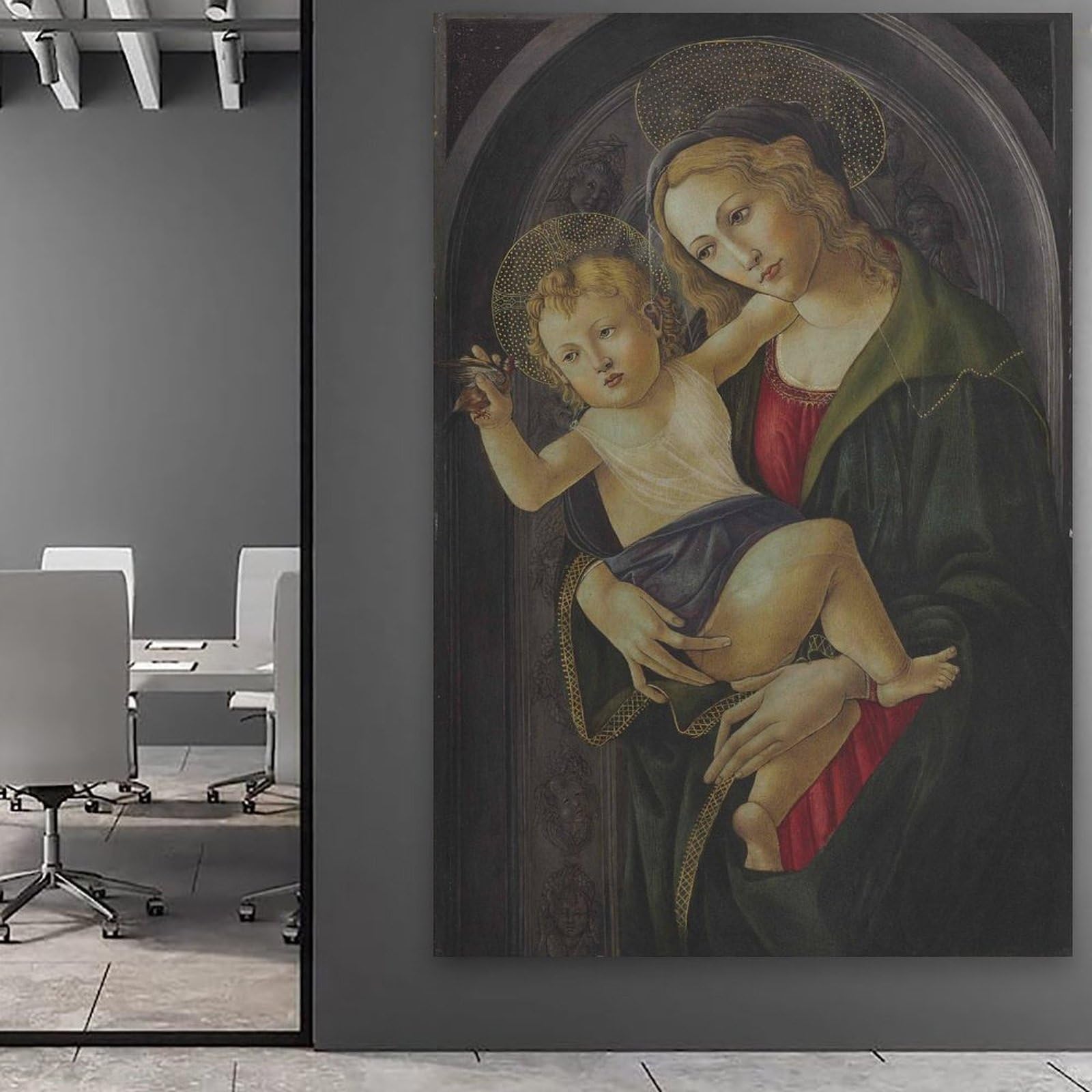 Generisch Sandro Botticelli's Virgin Mary Holding A Child Póster Lienzo Impresión artística 20 x 30 pulgadas