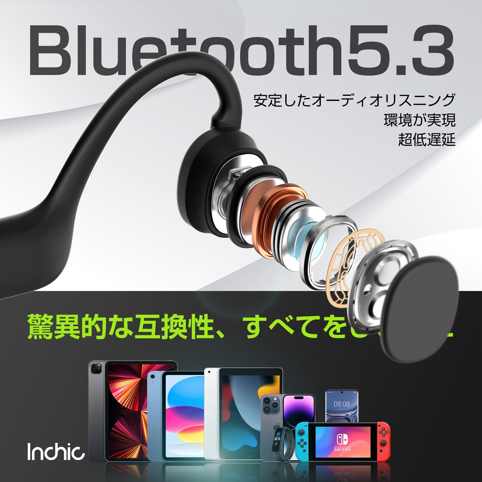 Amazon.co.jp: 骨伝導イヤホン ブルートゥースイヤホン bluetooth