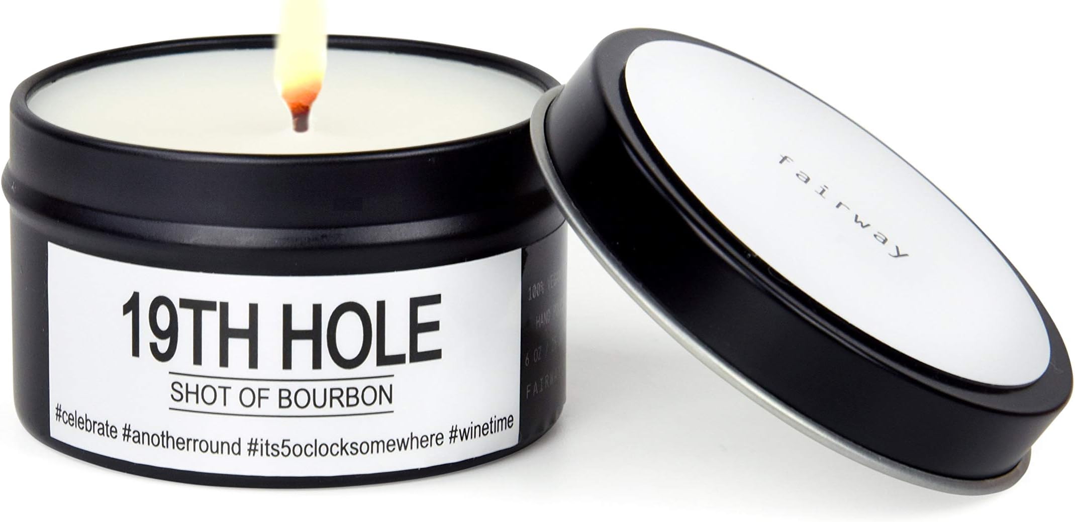 Fairway Premium Candles for Sports Lovers | All Natural Scented Vegan Soy Wax | Hand Poured in the USA | Golf-theme, 19th Hole | Shot of Bourbon | 6 oz
