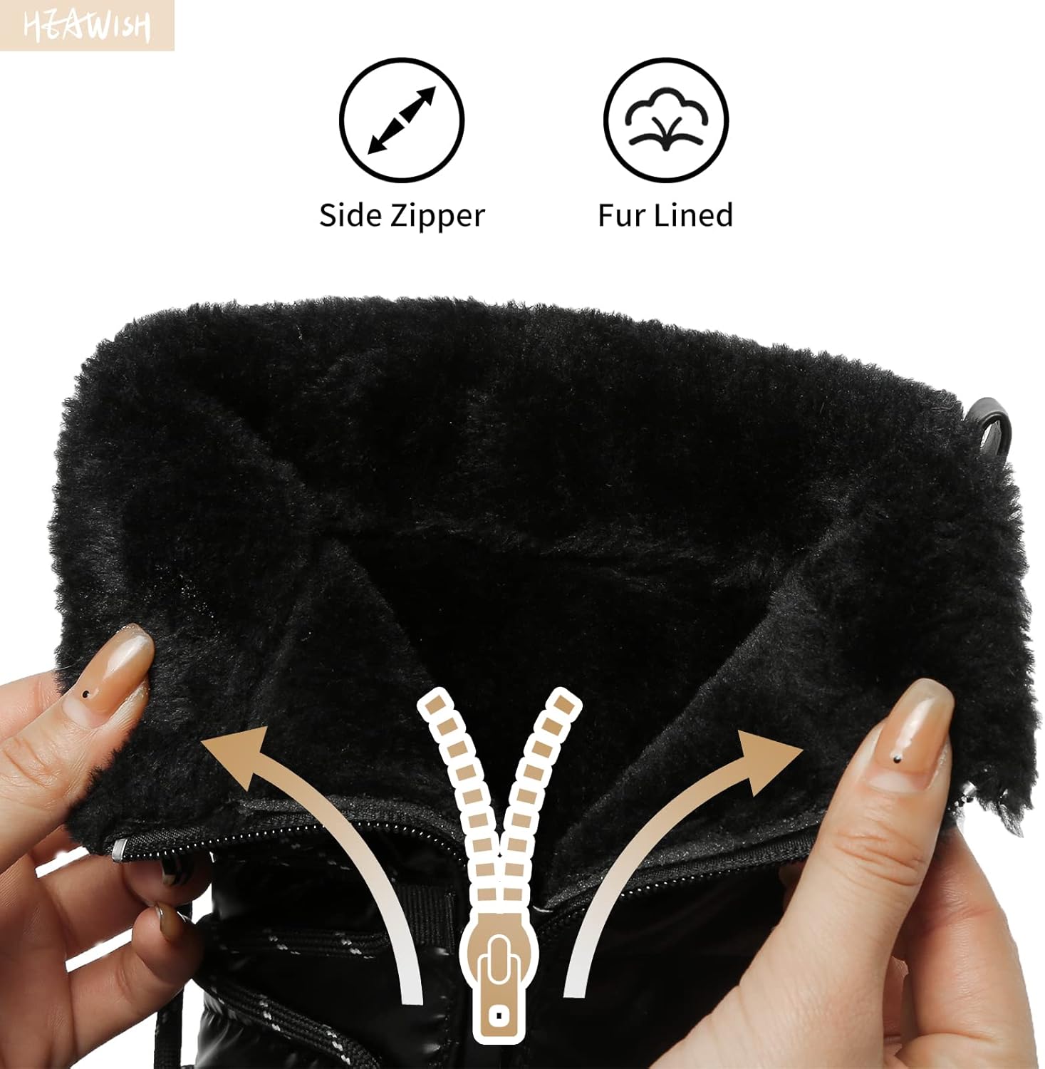 HEAWISH Women’s Winter Snow Boot Fur Lined Mid Calf Warm Boots - Image 2