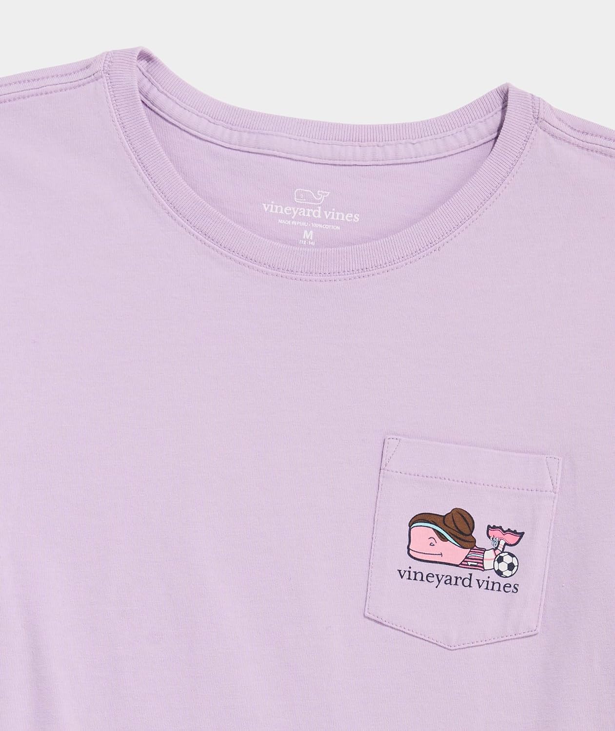 Vineyard Vines Girls' Girls' Soccer Player Whale Short-Sleeve Pocket Tee