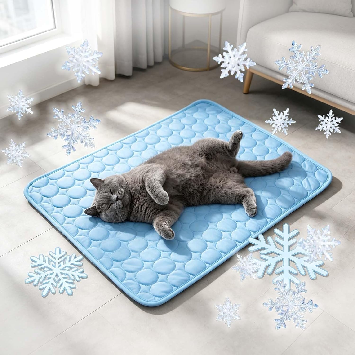 Cooling Mat For Cats Dog Cooling Mat Self Cool Gel Pet Cool Pad Mats For Dogs - Dog Summer Essentials - Great Dogs Cats In Hot Summer Large