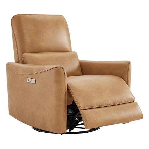 CHITA Power Recliner Chair Swivel Glider, FSC Certified Upholstered Faux