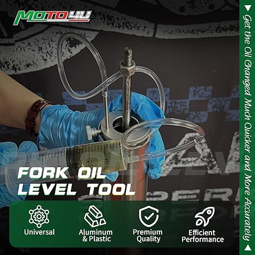 Miniatura 2 de MOTO4U Kit de ajuste de aceite de horquilla - Jeringa de 2.0 fl oz con anillo ajustable para suspensión de horquilla de motocicleta