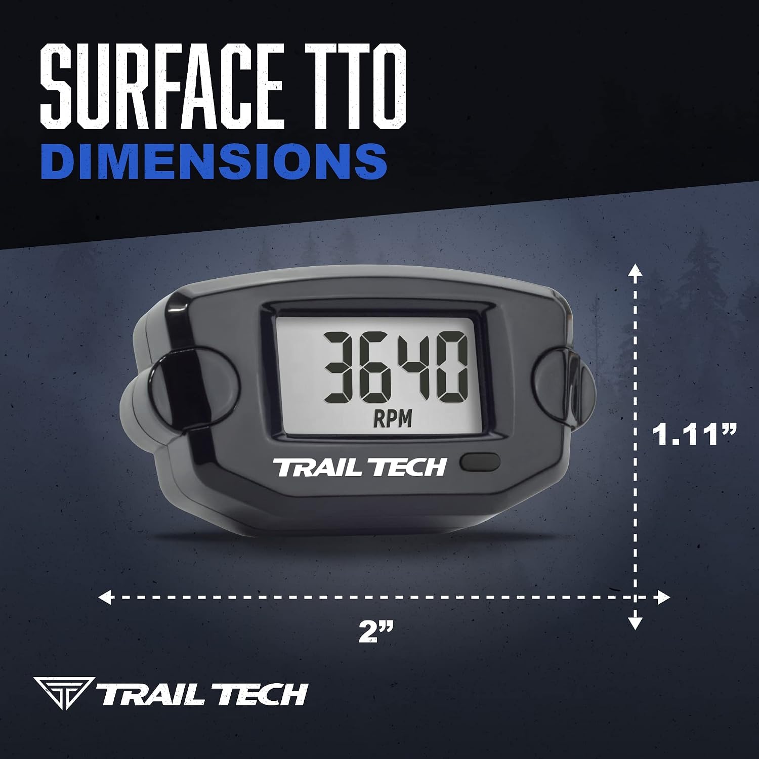 Trail Tech 742-A00 TTO Tach Hour Digital Gauge Meter Motorcycle Tachometer