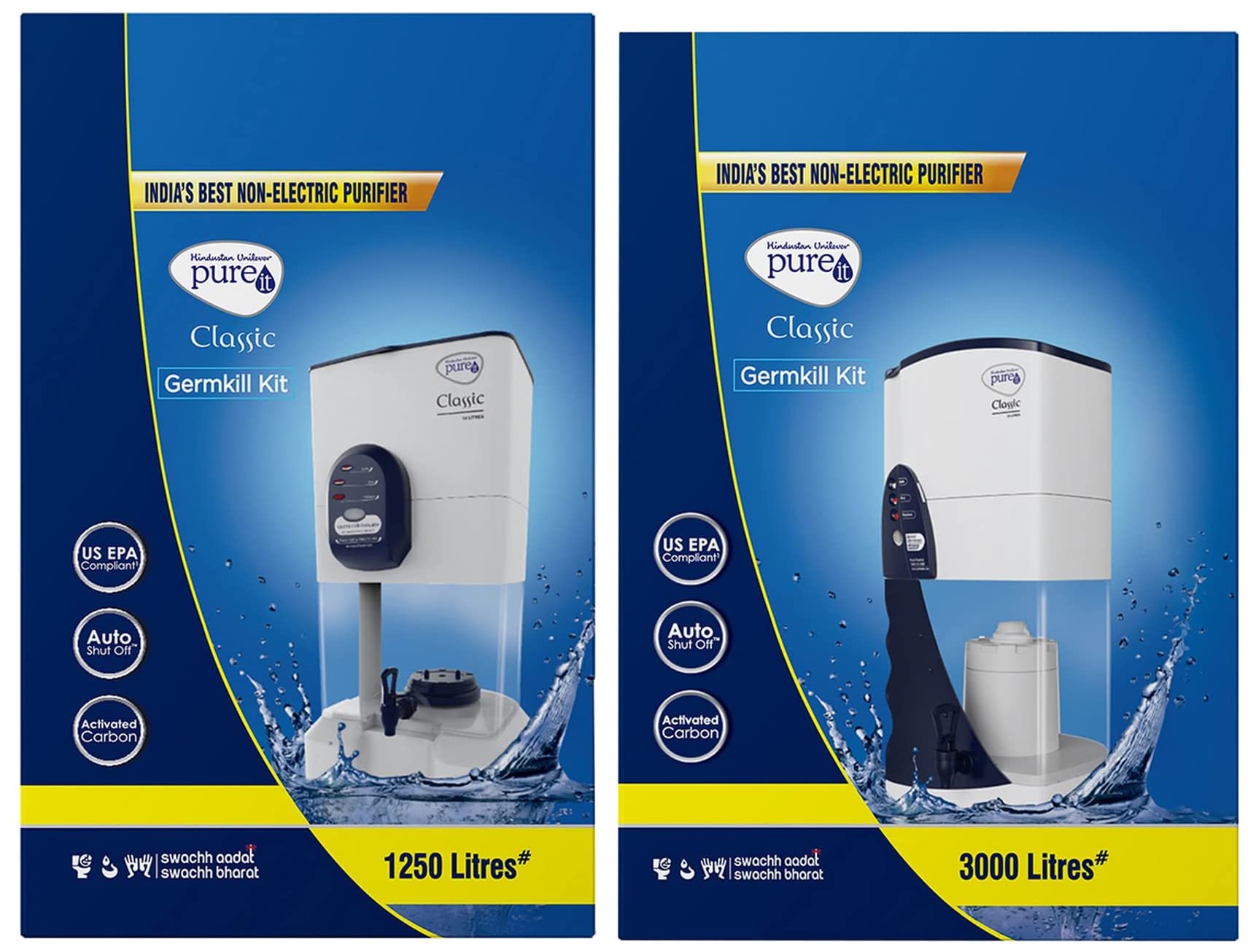 Pureit Hul Water Purifier Germ Kill Kit For 14 L And 23 L, Activated Carbon, Assorted