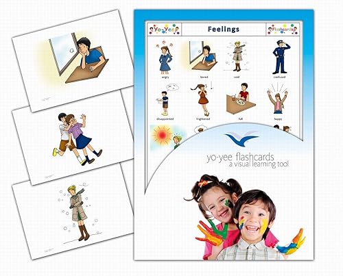 Tarjetas flash de sentimientos y emociones para niños en edad preescolar, niños pequeños y niños con actividades y juegos de enseñanza