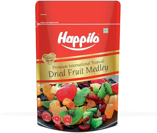 Happilo Premium International Dried Tropical Fruit Medley 200g | Healthy Snacks, Dry fruits|Wholesome &amp; Vitamin Rich Healt...
