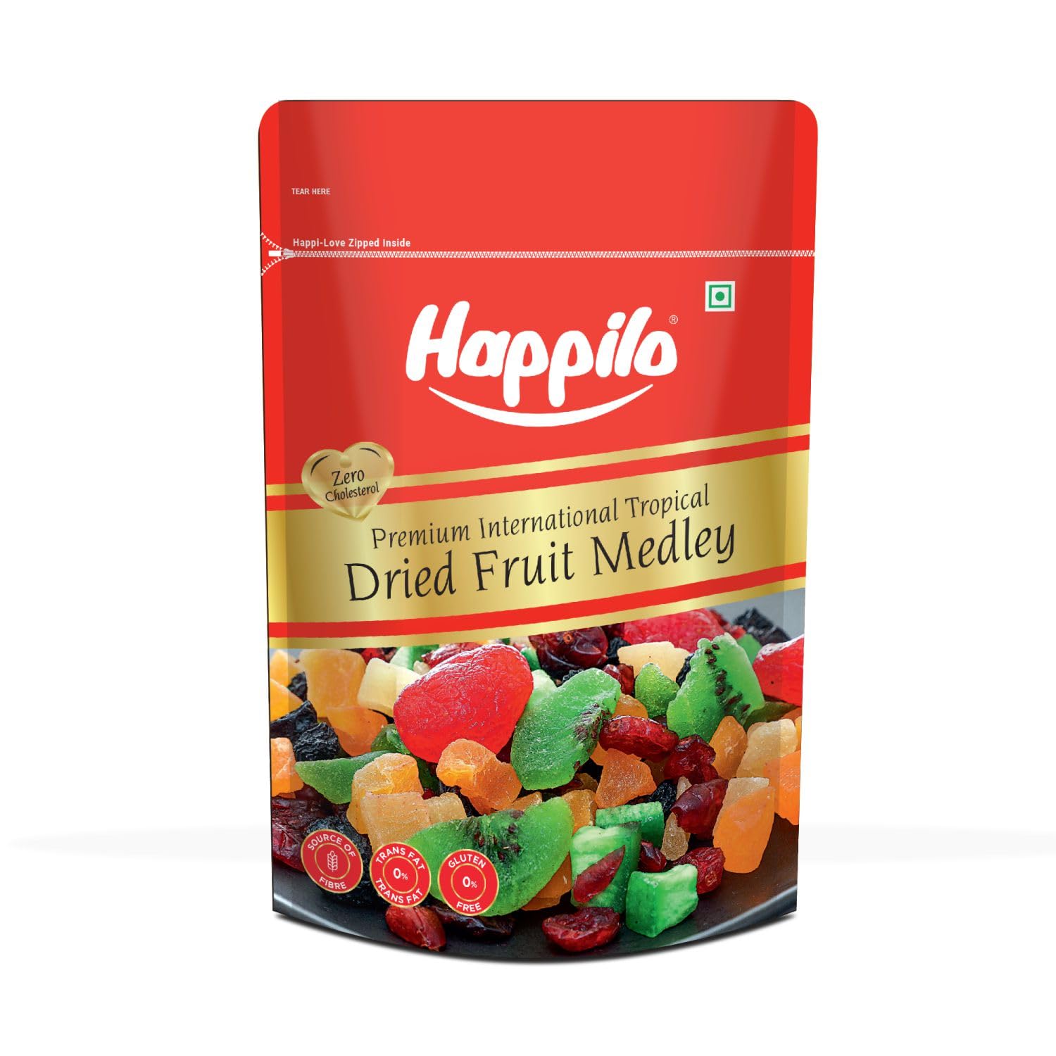 Happilo Premium International Dried Tropical Fruit Medley 200g | Healthy Snacks, Dry fruits|Wholesome & Vitamin Rich Healthy Snack | No Artificial Colors | No Preservatives