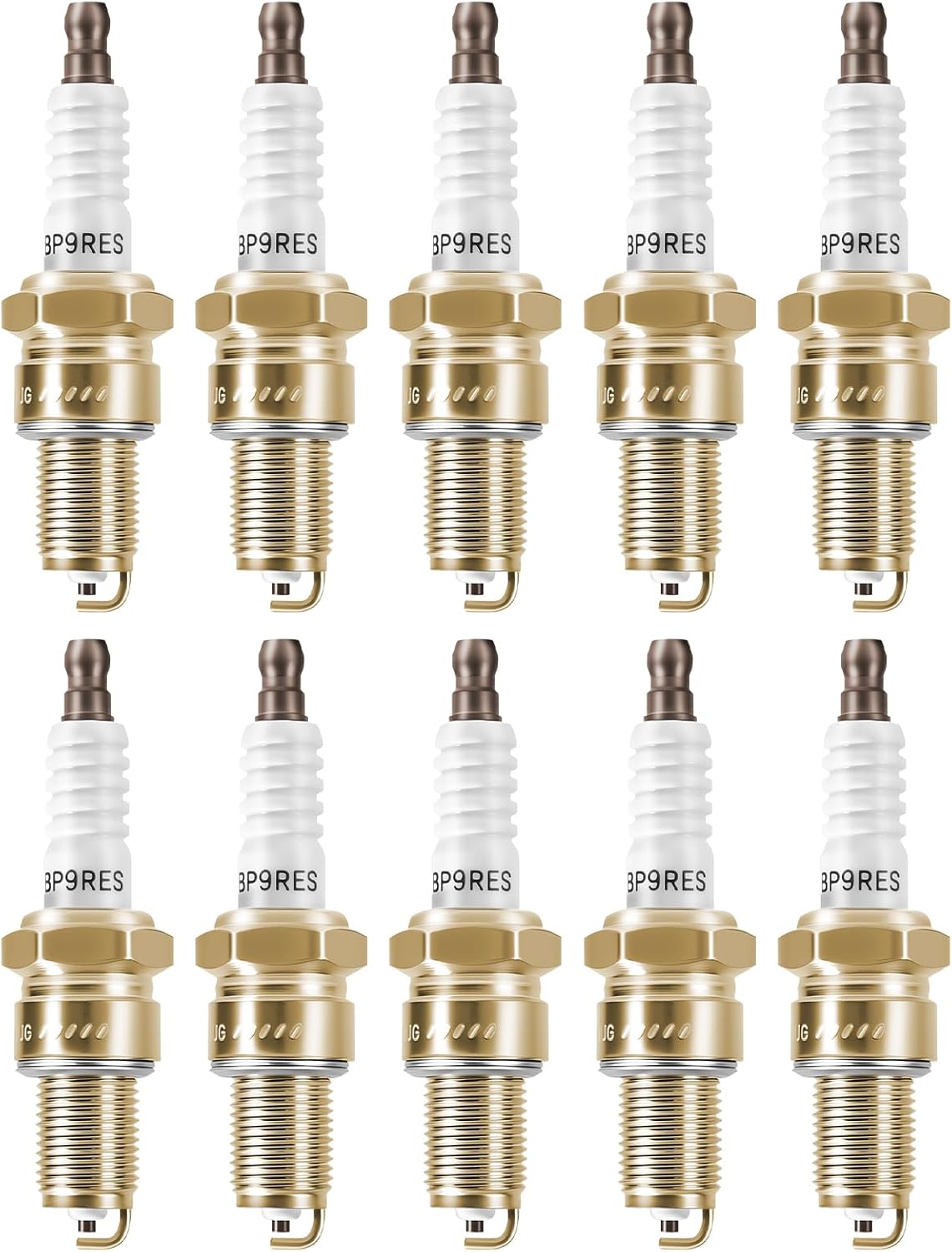 Iridium Spark Plug 7788, BPR9ES, Compatible with Polaris Rush 600 800 850, for SKS 700, for SwitchBack Assault 600 650 700 800, Replace for 4261 TY26720, 10 Pack
